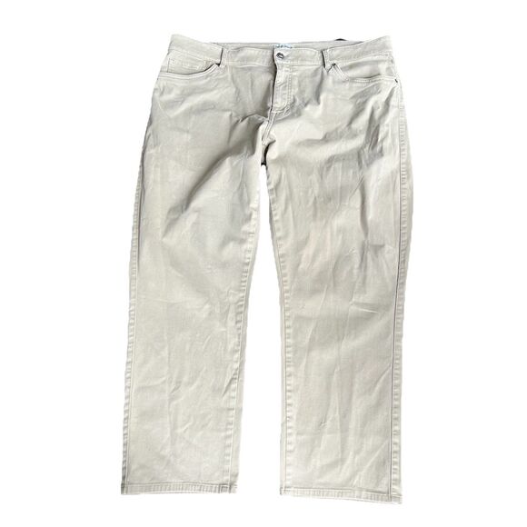 Peter Millar Sateen Classic Fit Pants Men's 42x32 (41x27) Khaki Flat Front - Picture 1 of 6